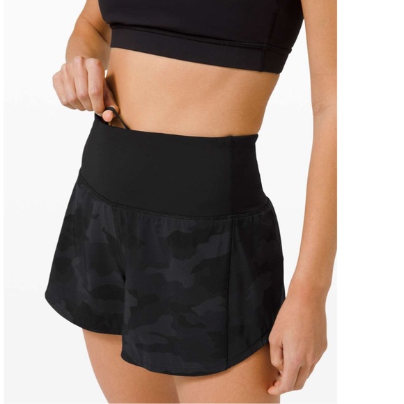 Lululemon Speed Up High-Rise Short 4" *Long in Heritage Camo Deep Coal Multi - Picture 2 of 16